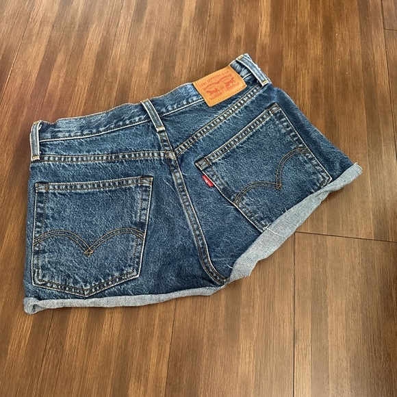 Levi’s 501 selvedge White Oak Cone denim raw hem button fly shorts 26 - Picture 6 of 10